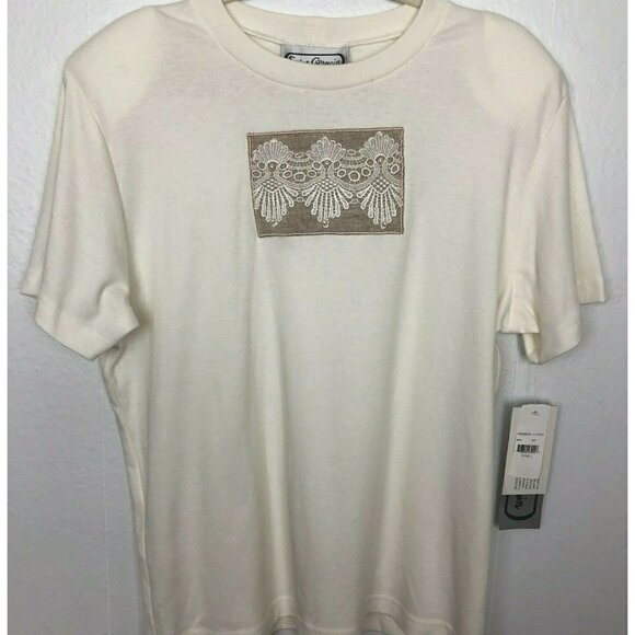 SAINT GERMAIN PARIS Lace & Applique Top - NWT's - Picture 1 of 10